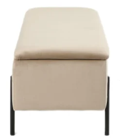 Vibe med opbevaring velour beige/sort